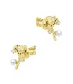Cute Leaf Stalk Silver Stud Earring STS-6881